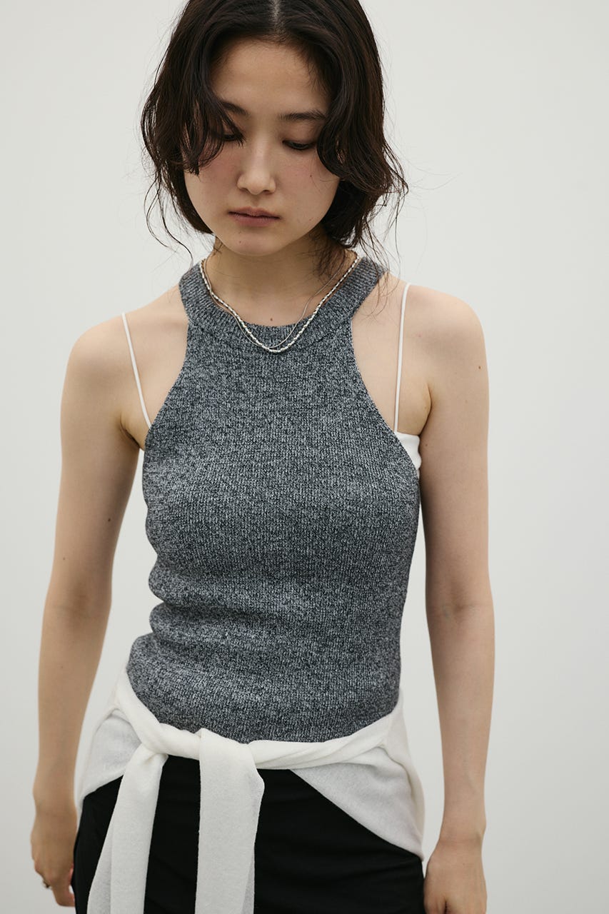 アメスリブークレニットトップ C.GRY FREE