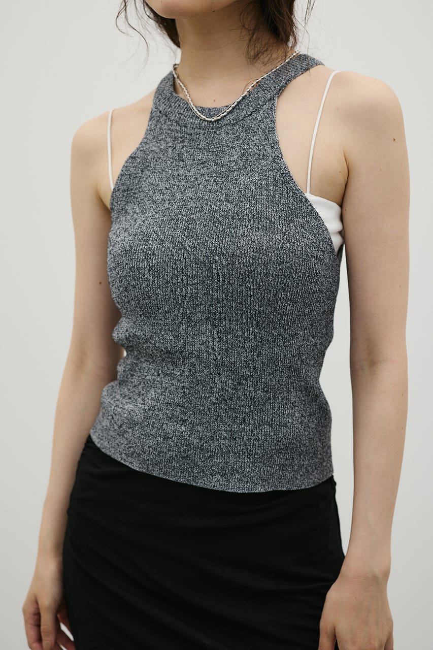 アメスリブークレニットトップ C.GRY FREE