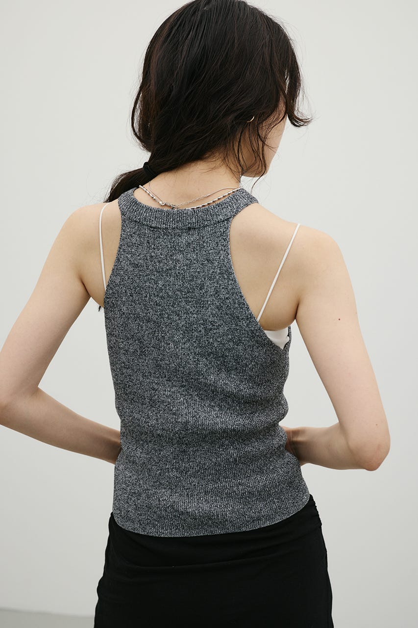 アメスリブークレニットトップ C.GRY FREE