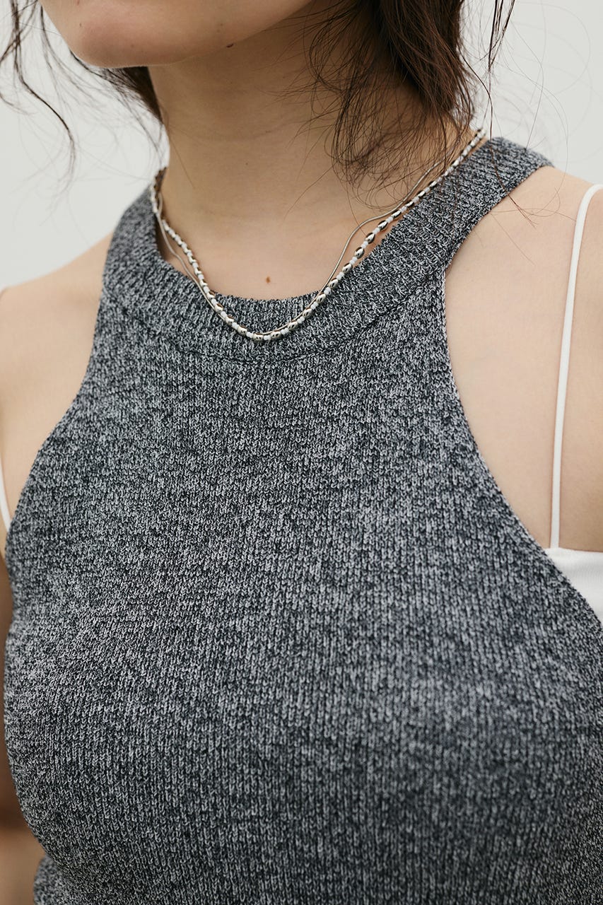 アメスリブークレニットトップ C.GRY FREE