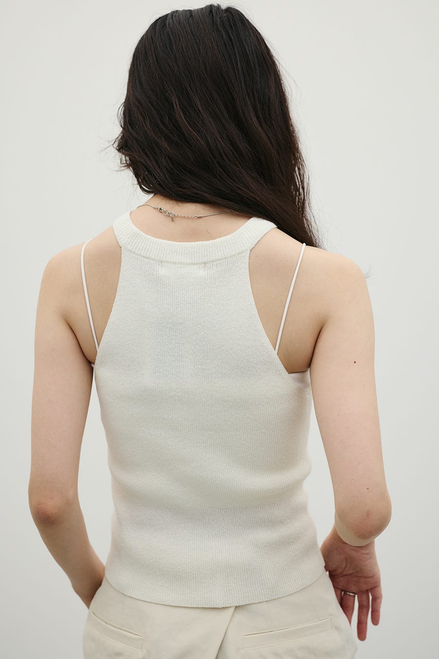 アメスリブークレニットトップ WHT FREE