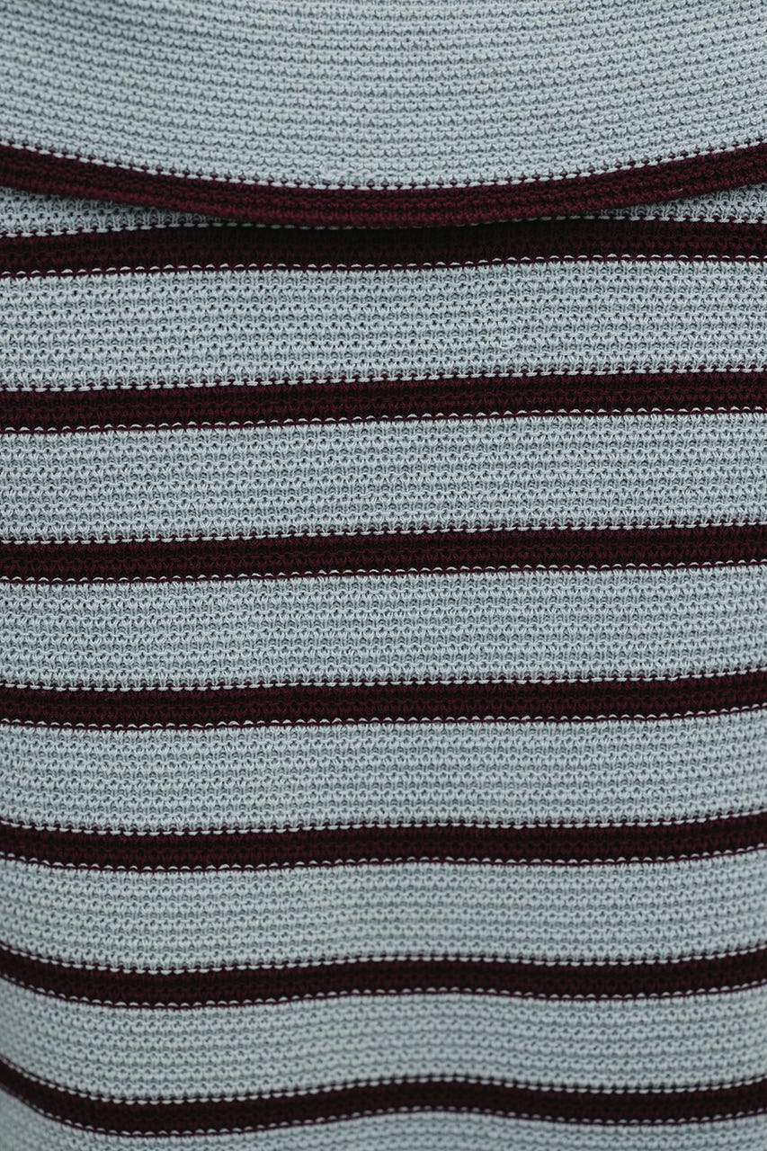 スキッパーニットポロ 柄BLU FREE