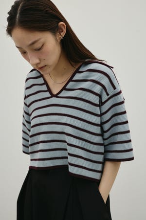 スキッパーニットポロ