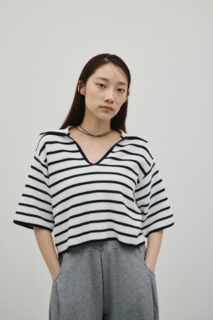 スキッパーニットポロ