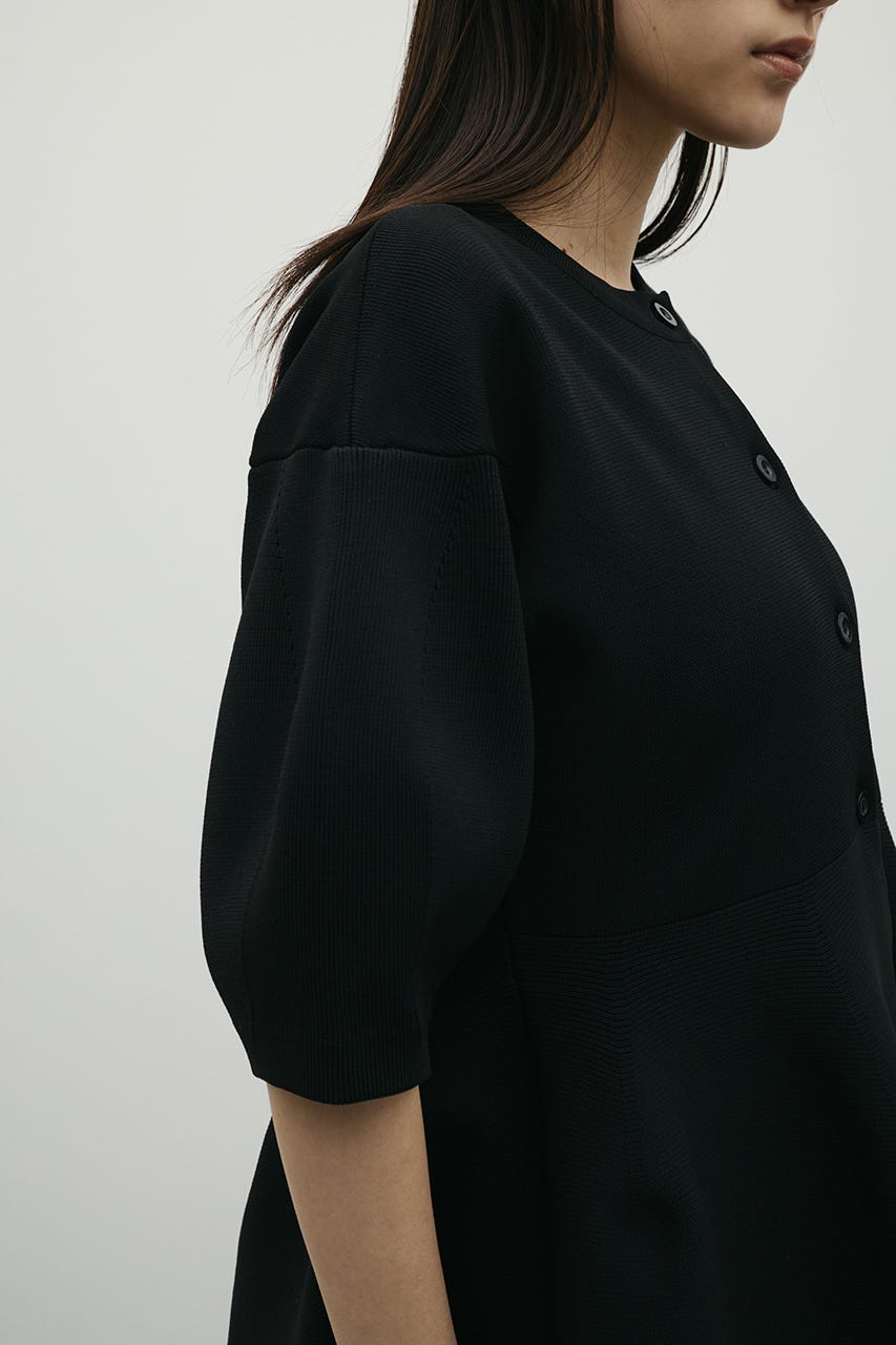 ペプラムフォルムスリーブカーデ BLK FREE