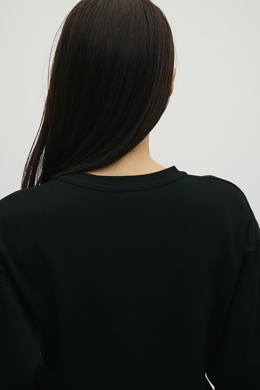 ペプラムフォルムスリーブカーデ BLK FREE