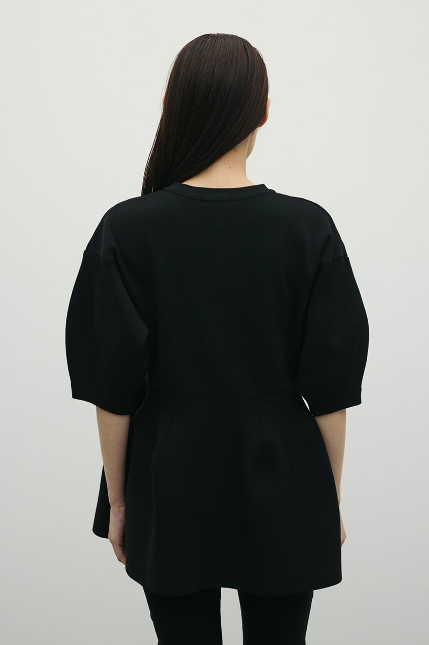 ペプラムフォルムスリーブカーデ BLK FREE