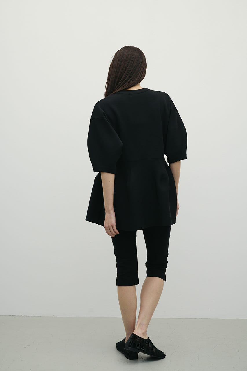 ペプラムフォルムスリーブカーデ BLK FREE