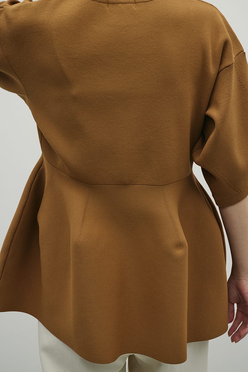 ペプラムフォルムスリーブカーデ CAM FREE