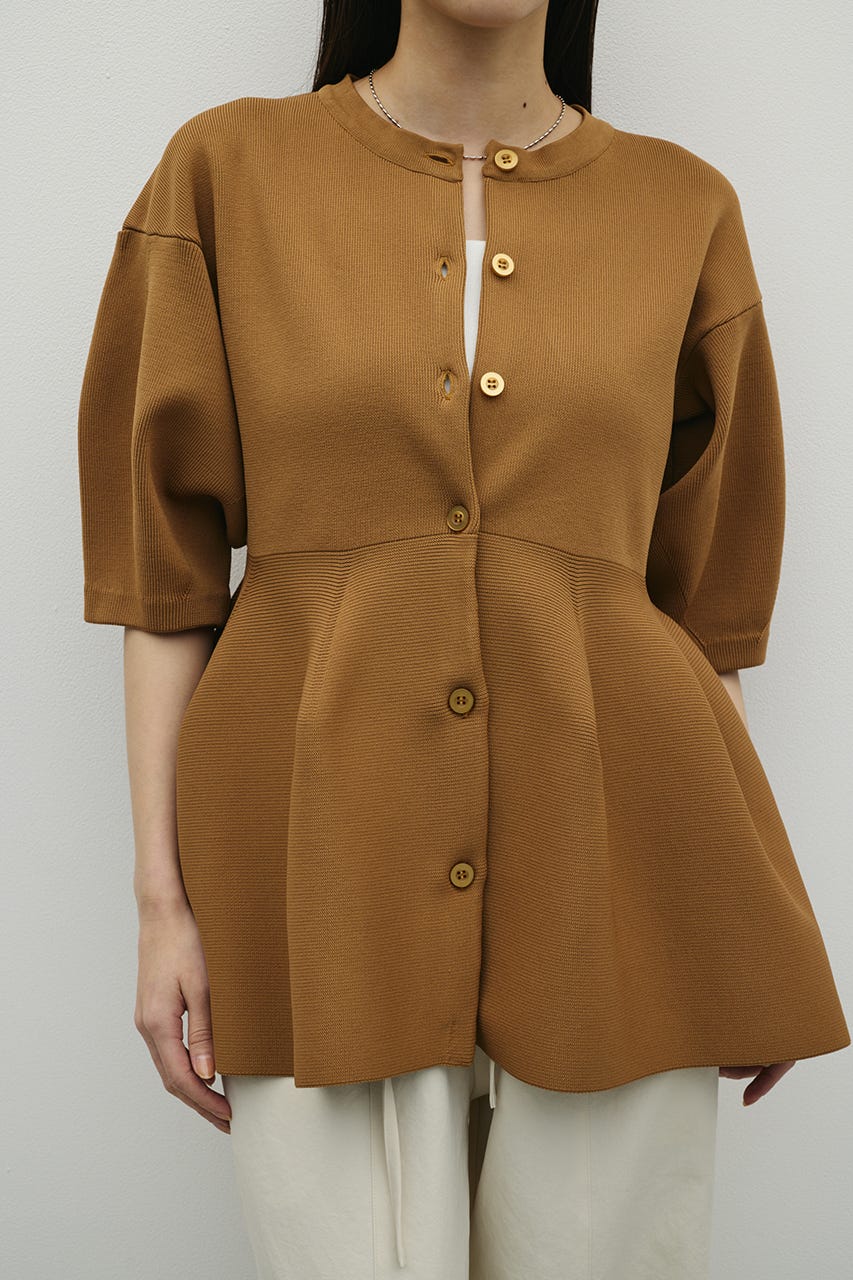 ペプラムフォルムスリーブカーデ CAM FREE