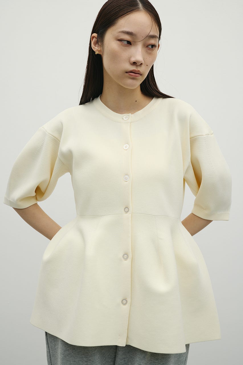 ペプラムフォルムスリーブカーデ IVOY FREE