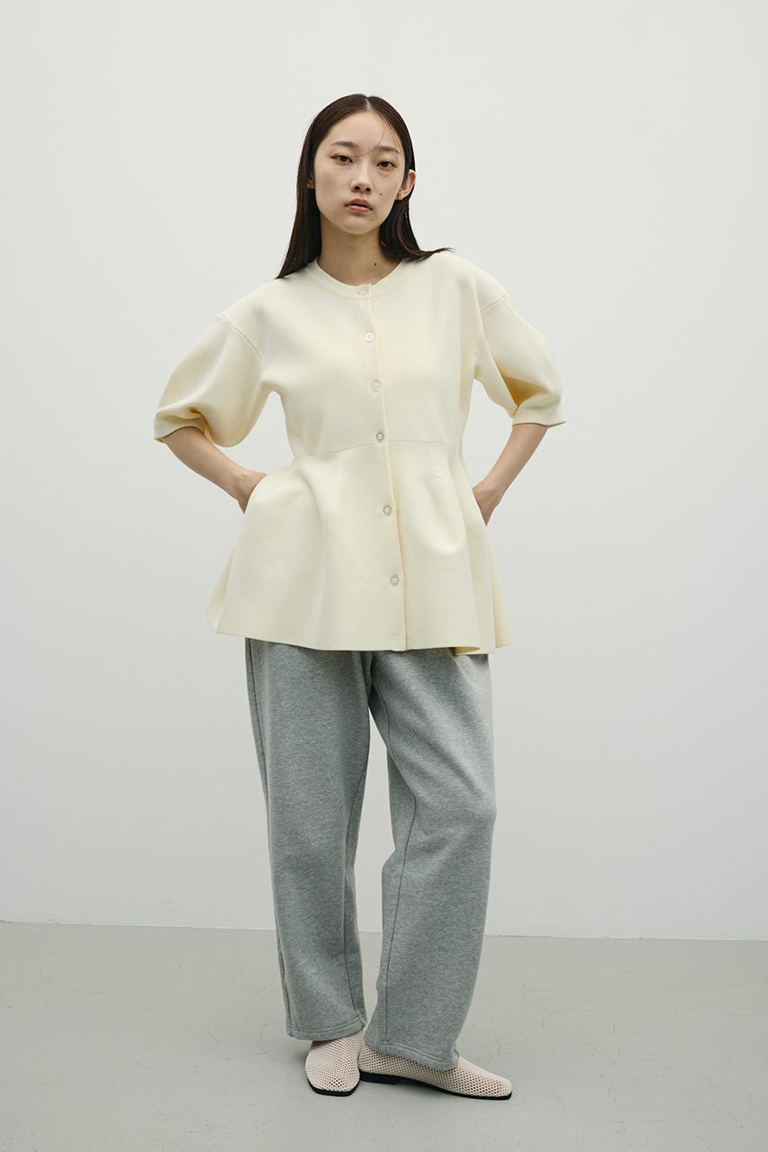 ペプラムフォルムスリーブカーデ IVOY FREE