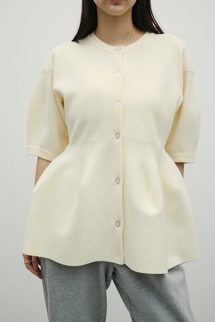 ペプラムフォルムスリーブカーデ IVOY FREE