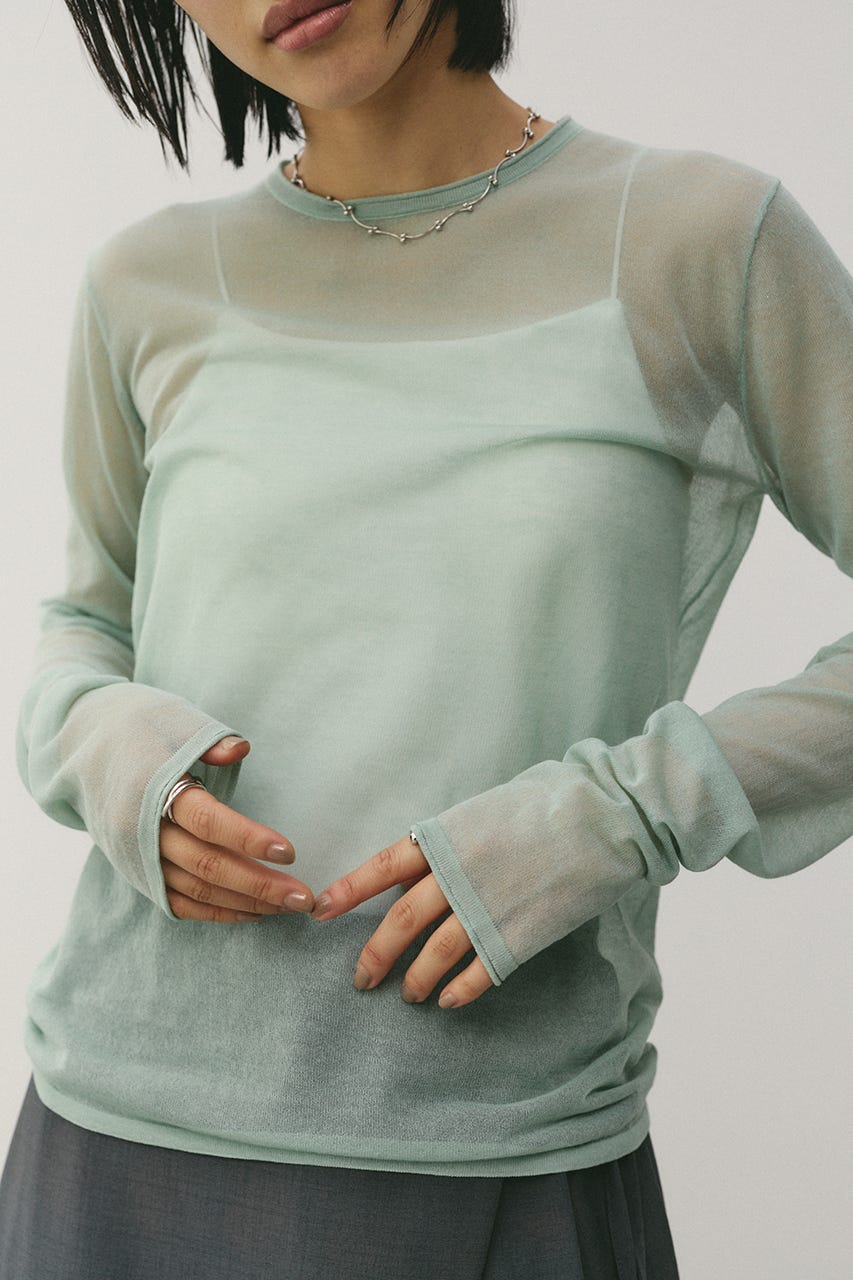 シアースキンニットトップ MINT FREE