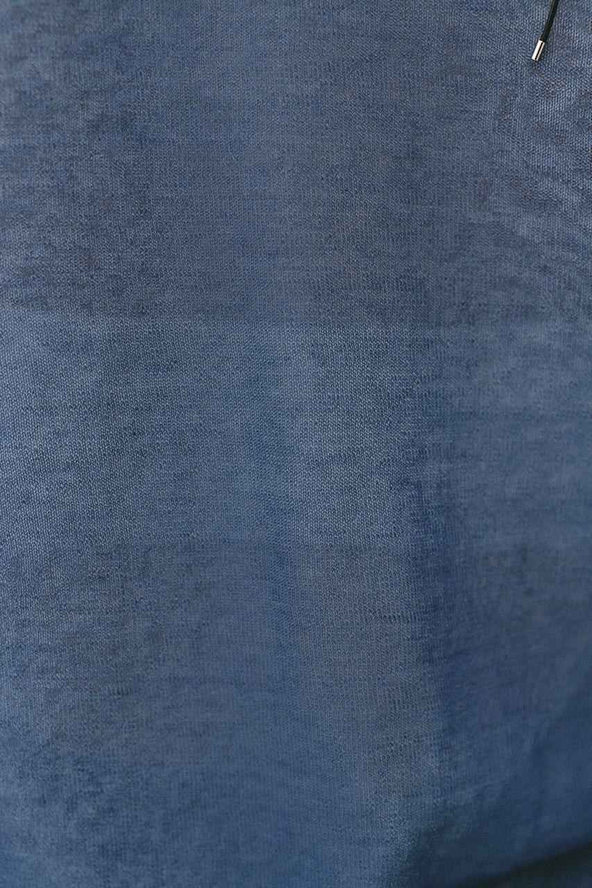 シアースキンニットトップ NVY FREE