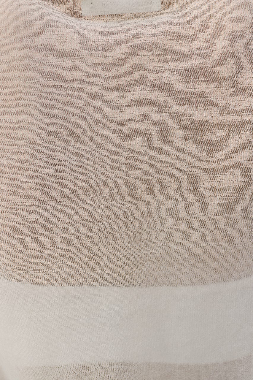 シアースキンニットトップ WHT FREE