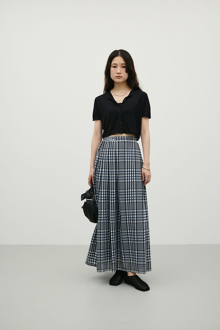 コンパクトニットカーデ BLK FREE