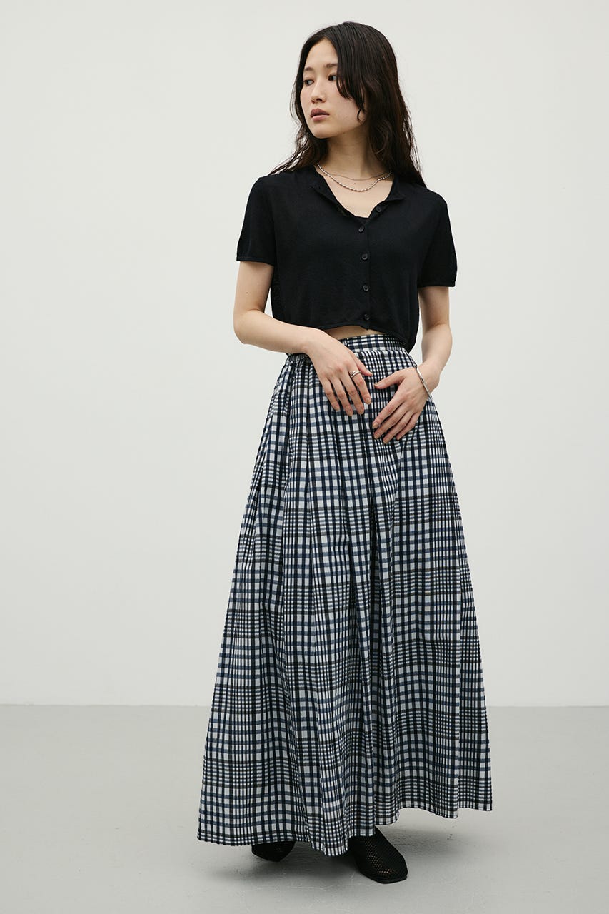 コンパクトニットカーデ BLK FREE