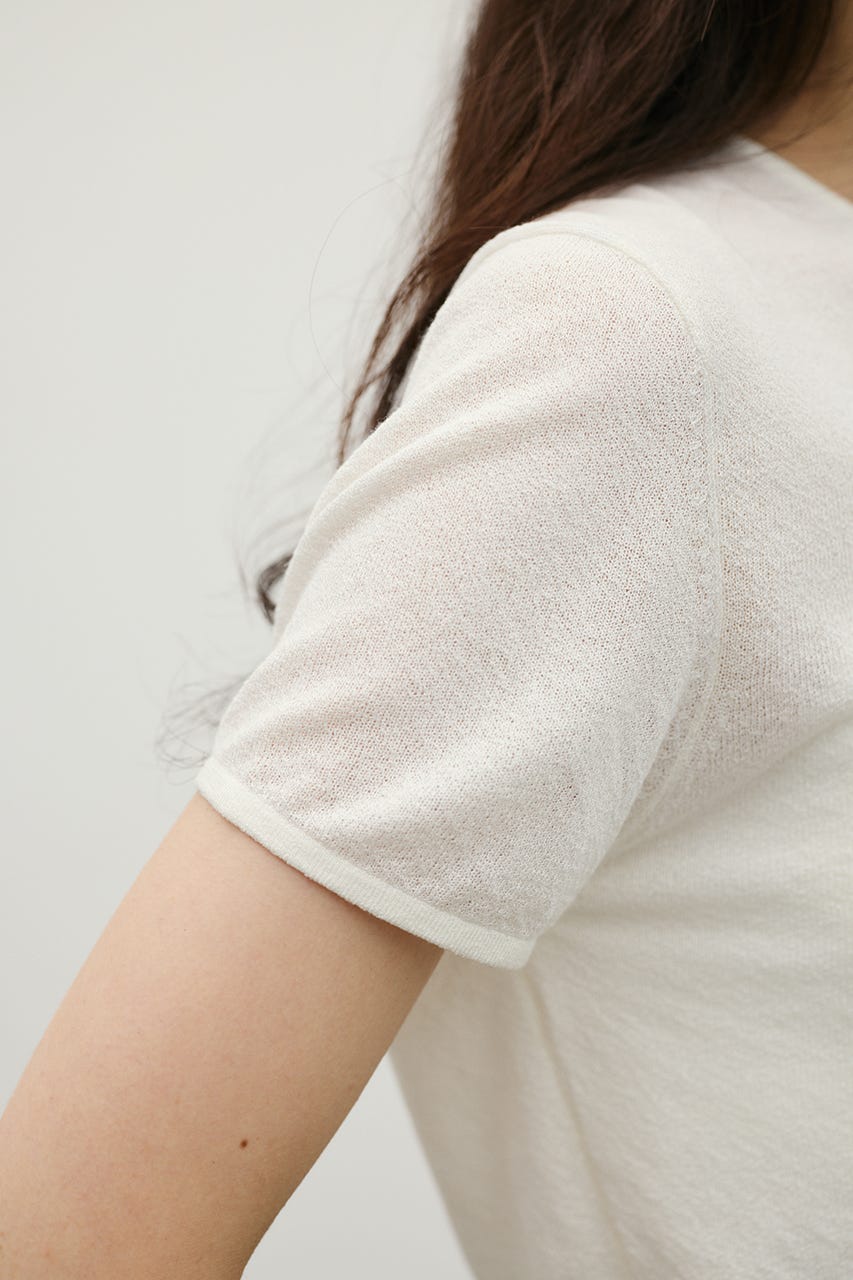 コンパクトニットカーデ WHT FREE