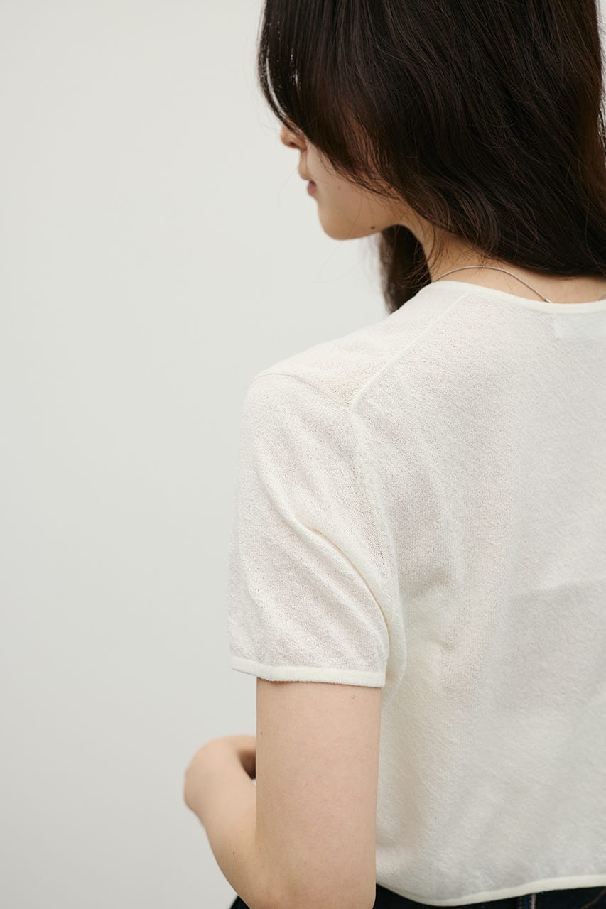 コンパクトニットカーデ WHT FREE