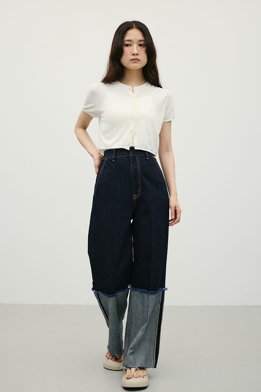 コンパクトニットカーデ WHT FREE