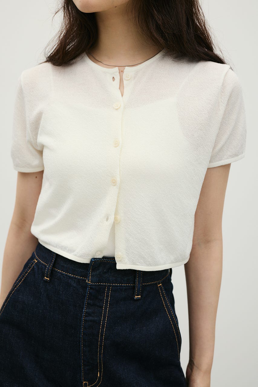 コンパクトニットカーデ WHT FREE