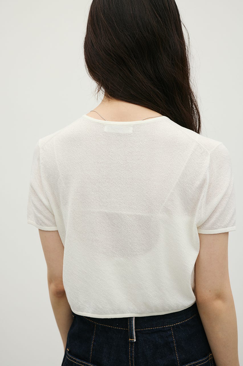 コンパクトニットカーデ WHT FREE