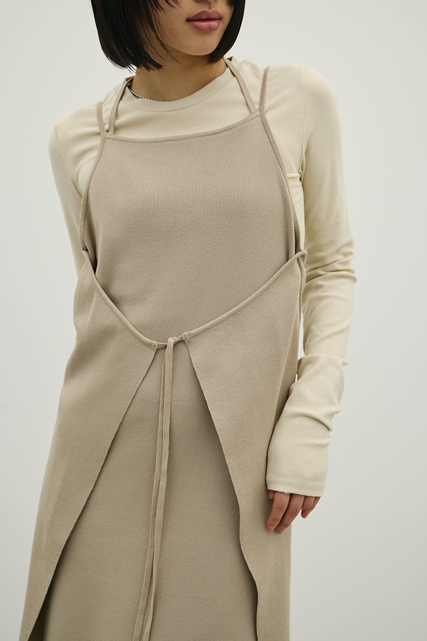 2ピースラップキャミワンピース BEG M