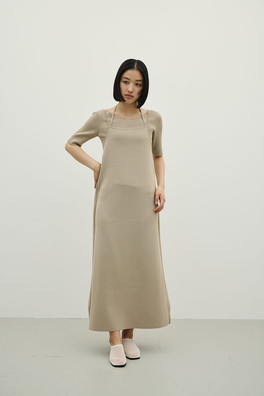 2ピースラップキャミワンピース BEG M