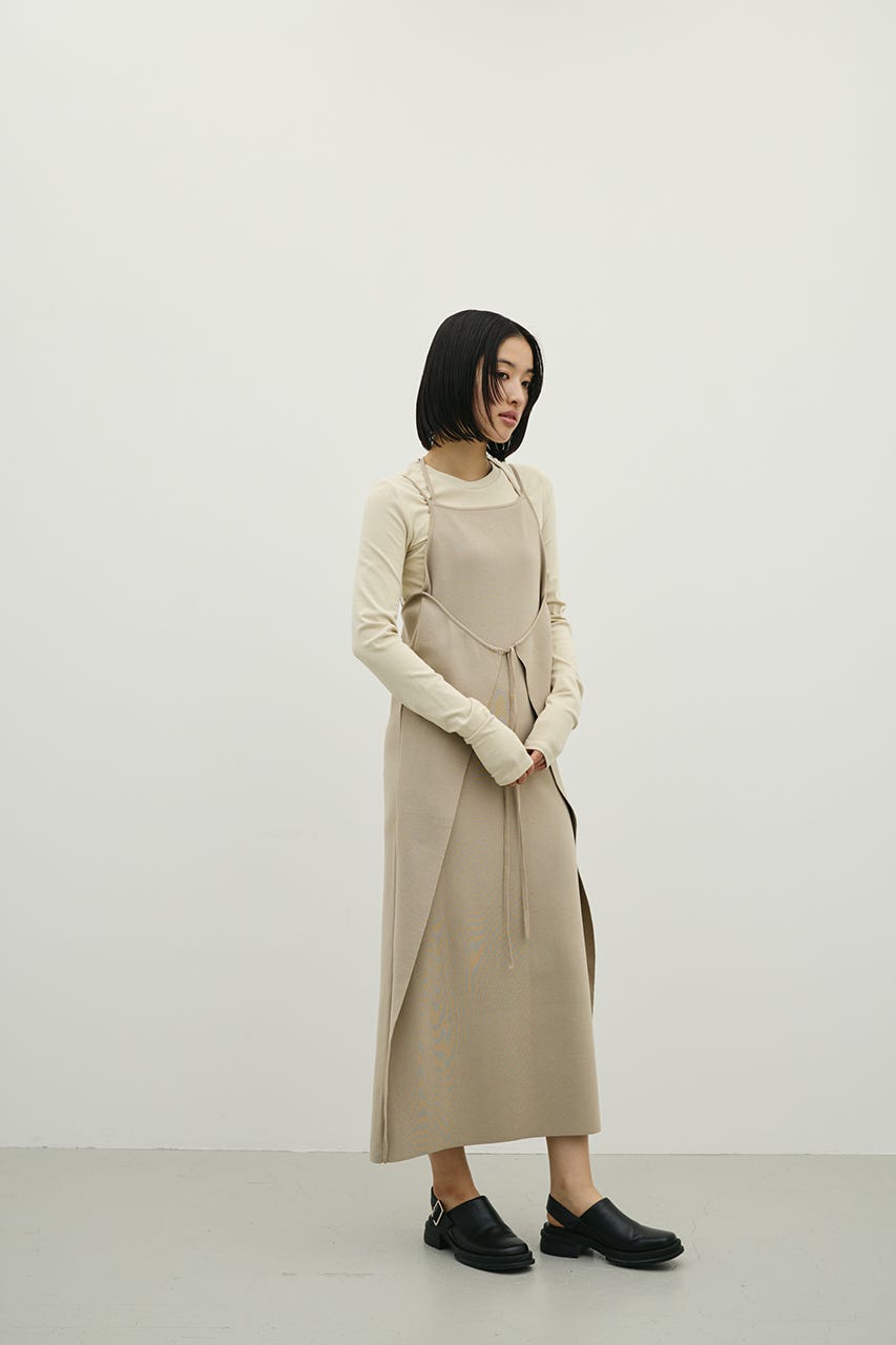 2ピースラップキャミワンピース BEG M