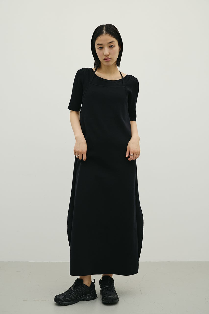 2ピースラップキャミワンピース BLK M
