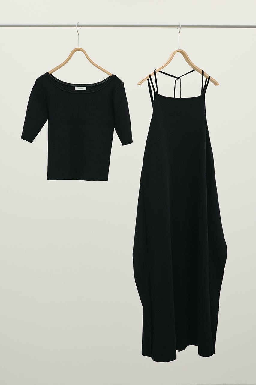 2ピースラップキャミワンピース BLK M
