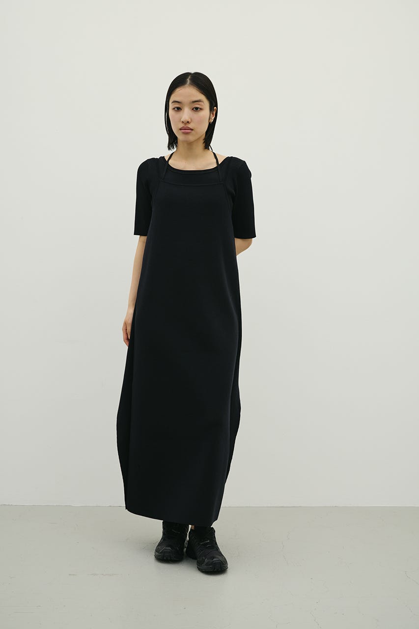2ピースラップキャミワンピース BLK M