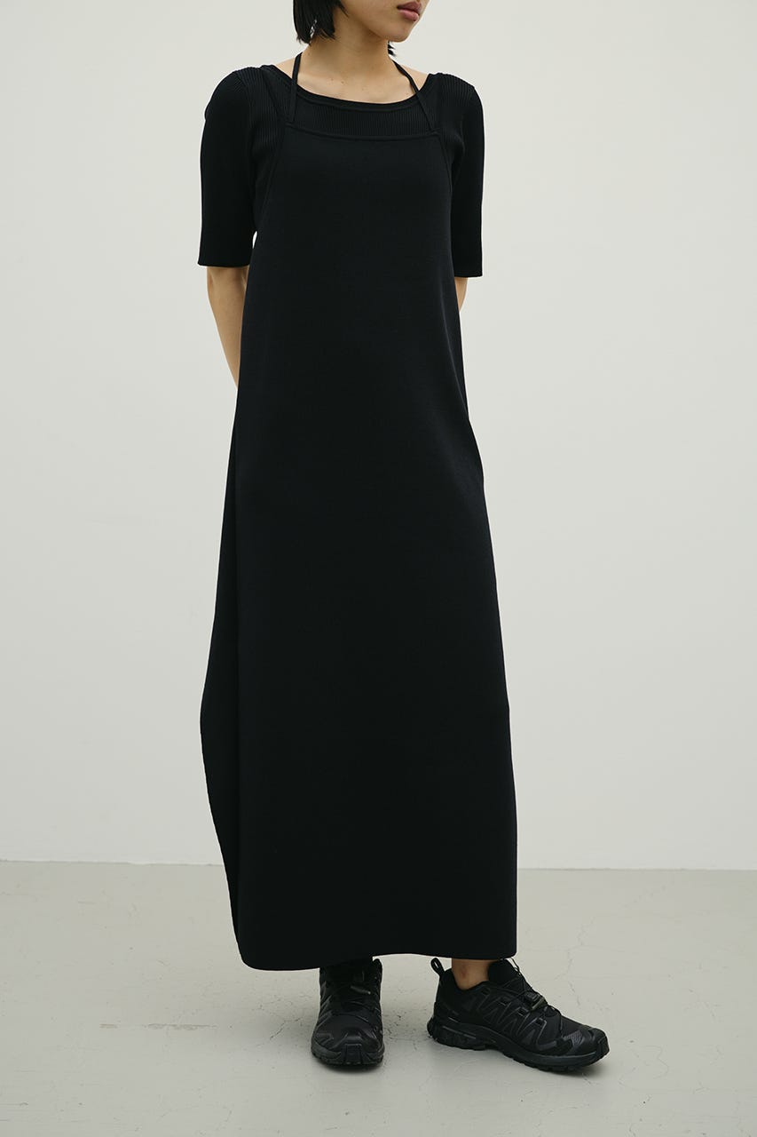 2ピースラップキャミワンピース BLK M