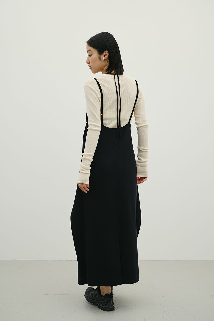 2ピースラップキャミワンピース BLK M