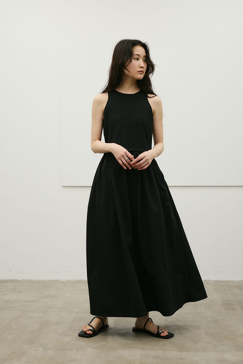 アメスリドッキングニットワンピース BLK M