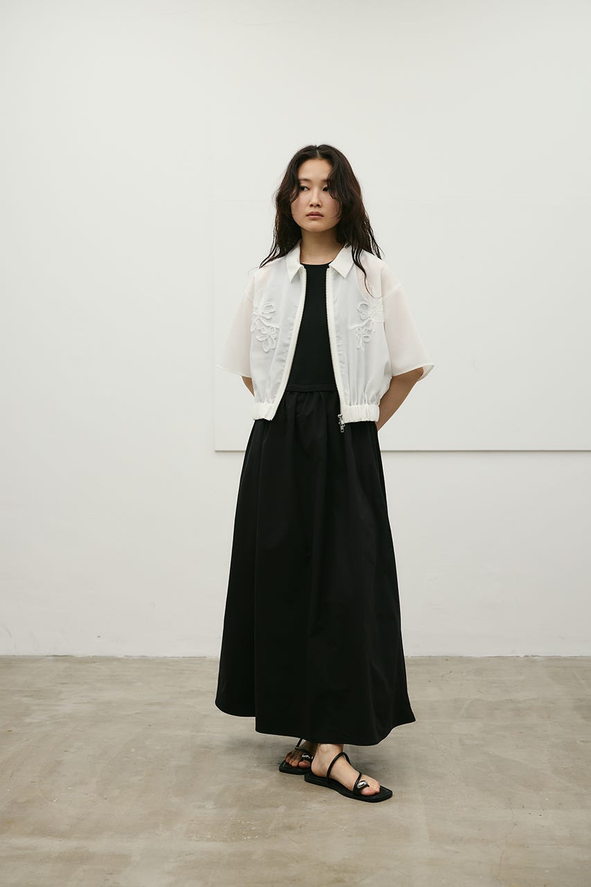 アメスリドッキングニットワンピース BLK M
