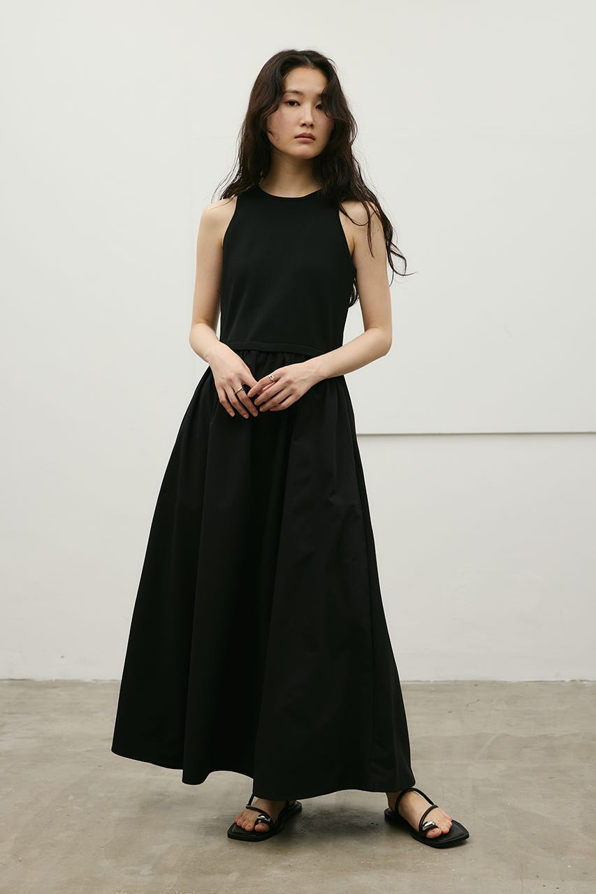 アメスリドッキングニットワンピース BLK M