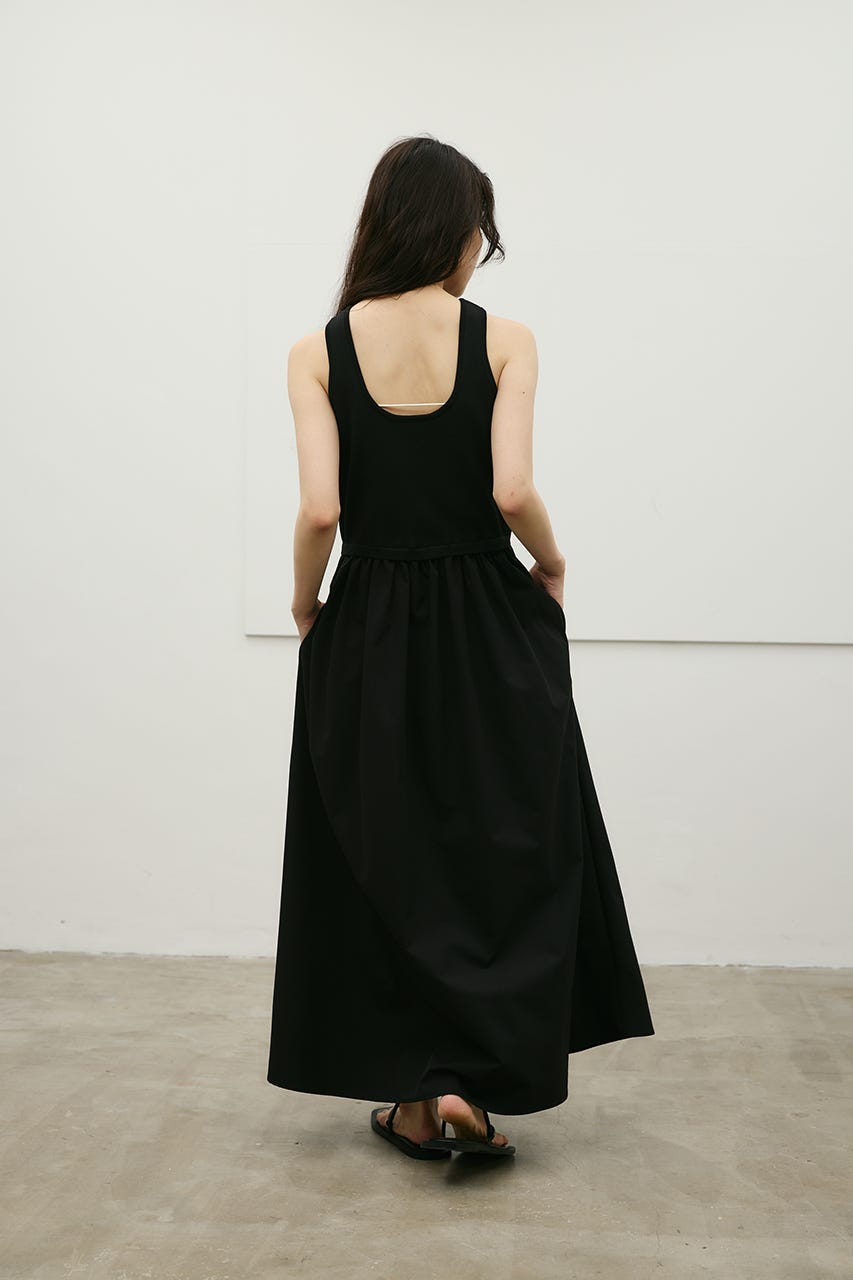 アメスリドッキングニットワンピース BLK M
