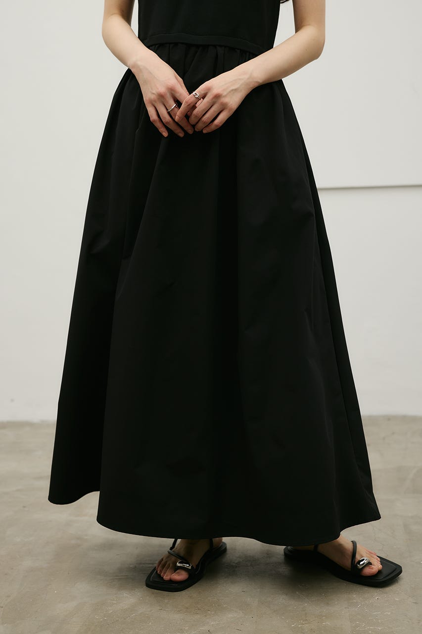 アメスリドッキングニットワンピース BLK M