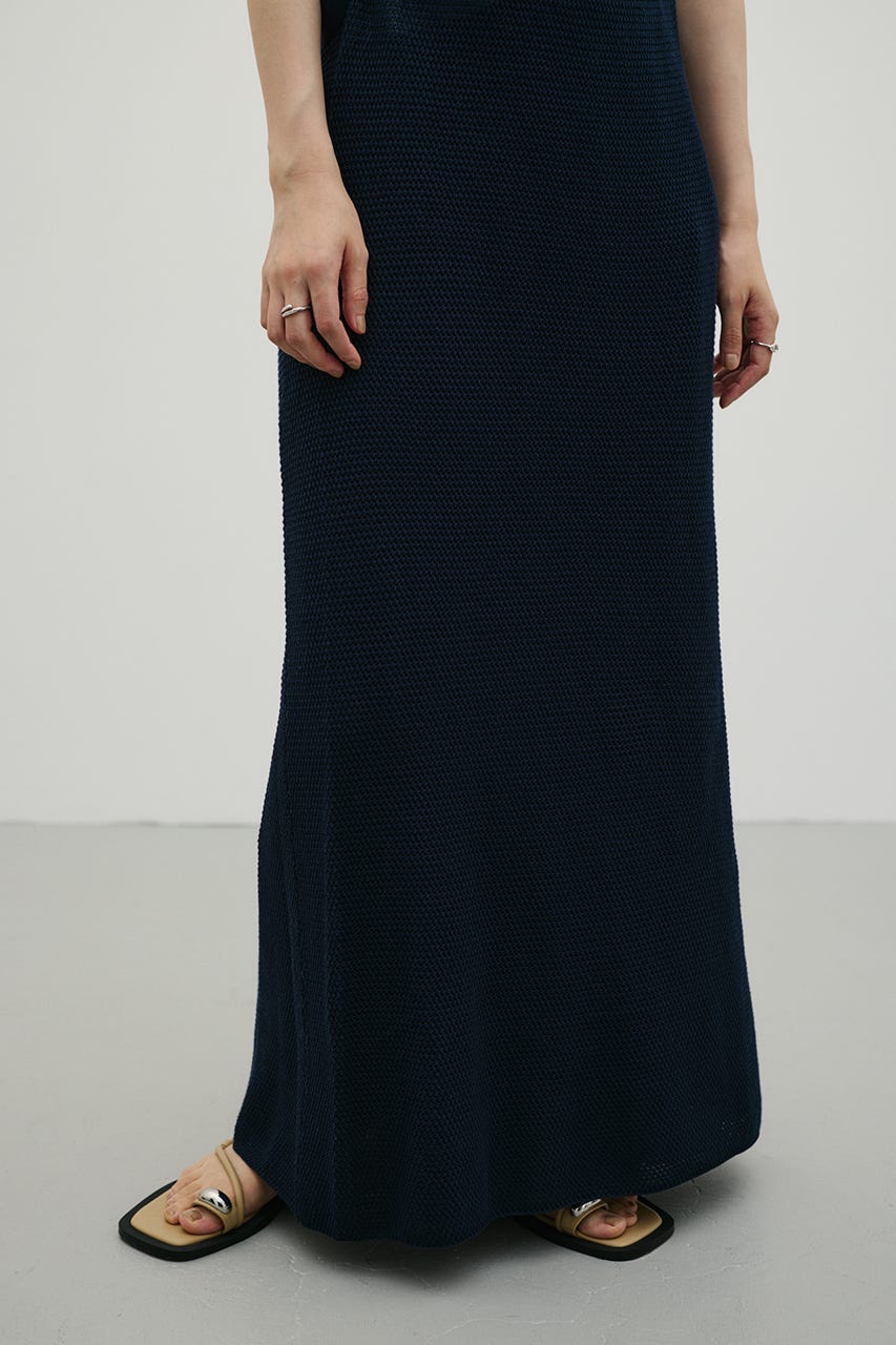 メッシュレイヤードワンピース NVY M