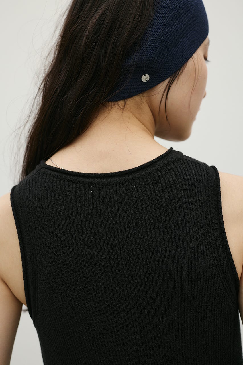 リブニットワンピース BLK S