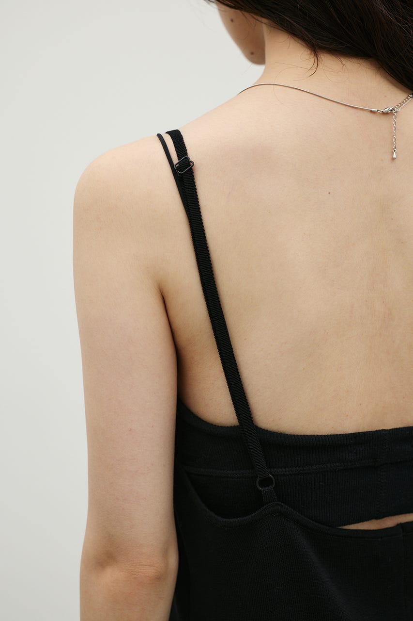 ナローニットワンピース BLK S