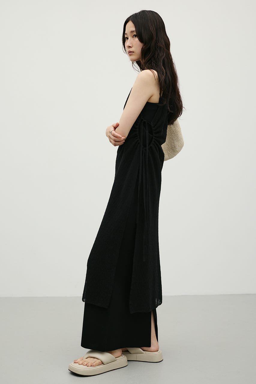 ナローニットワンピース BLK S