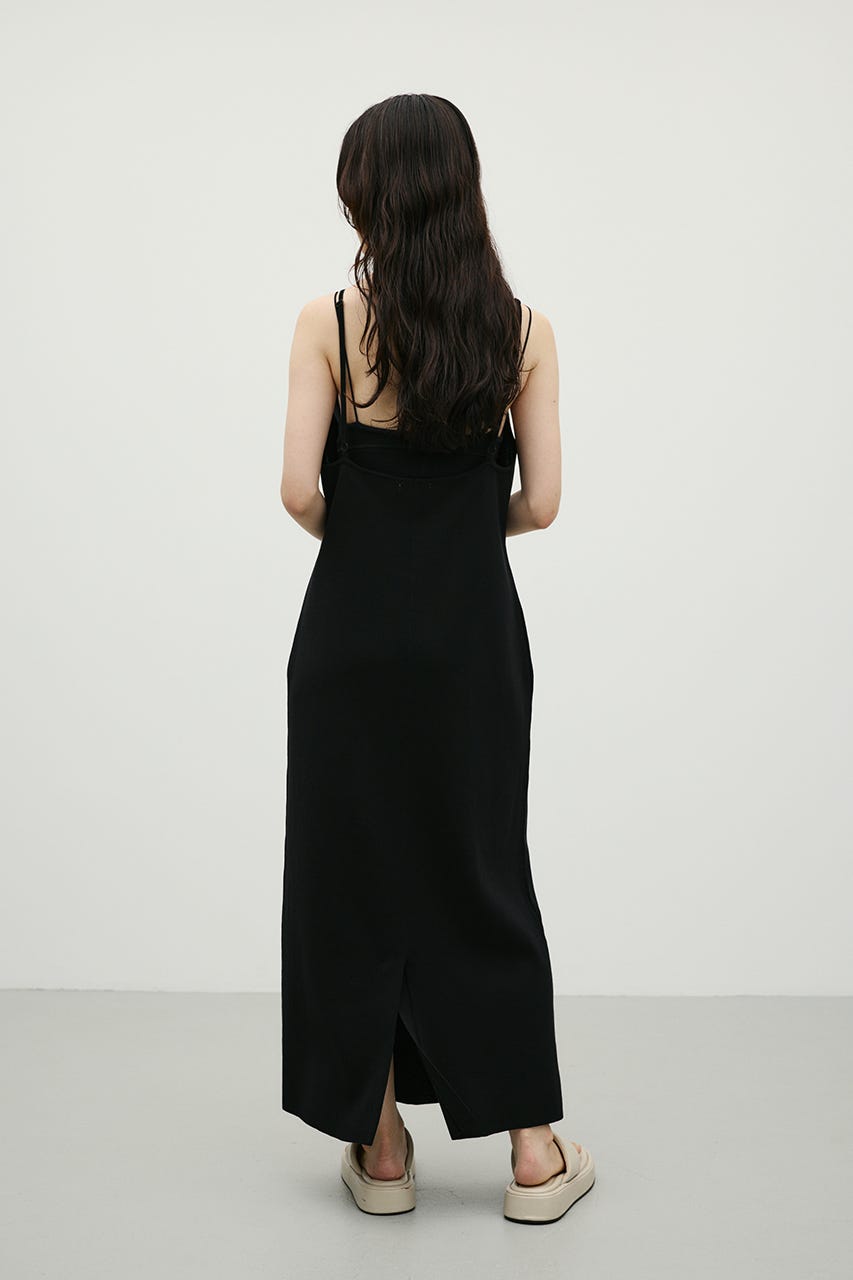 ナローニットワンピース BLK S