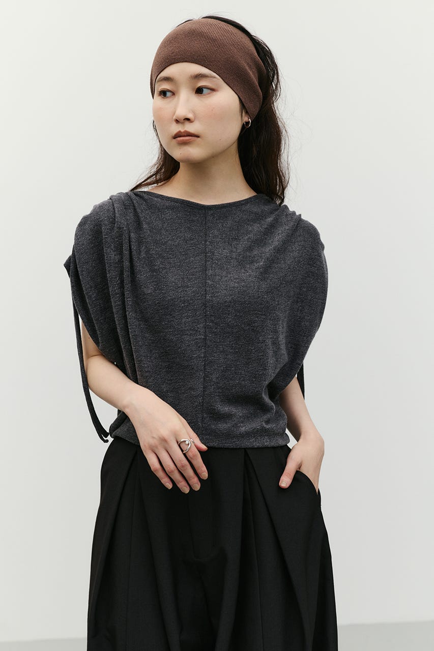 ショルダードレープトップ C.GRY FREE