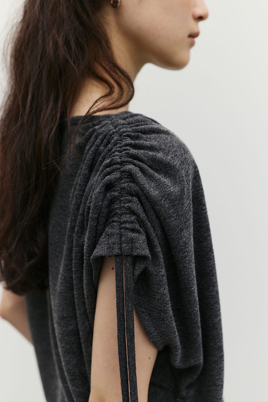 ショルダードレープトップ C.GRY FREE