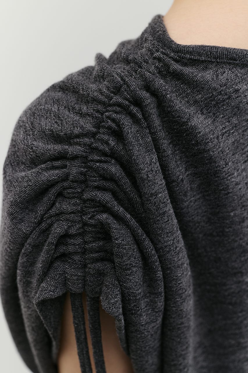 ショルダードレープトップ C.GRY FREE