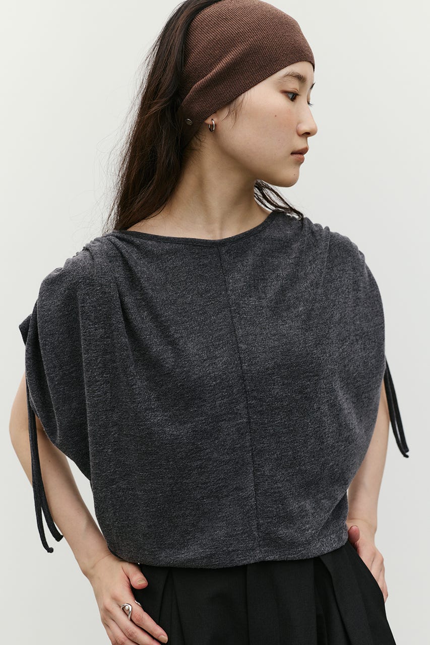 ショルダードレープトップ C.GRY FREE