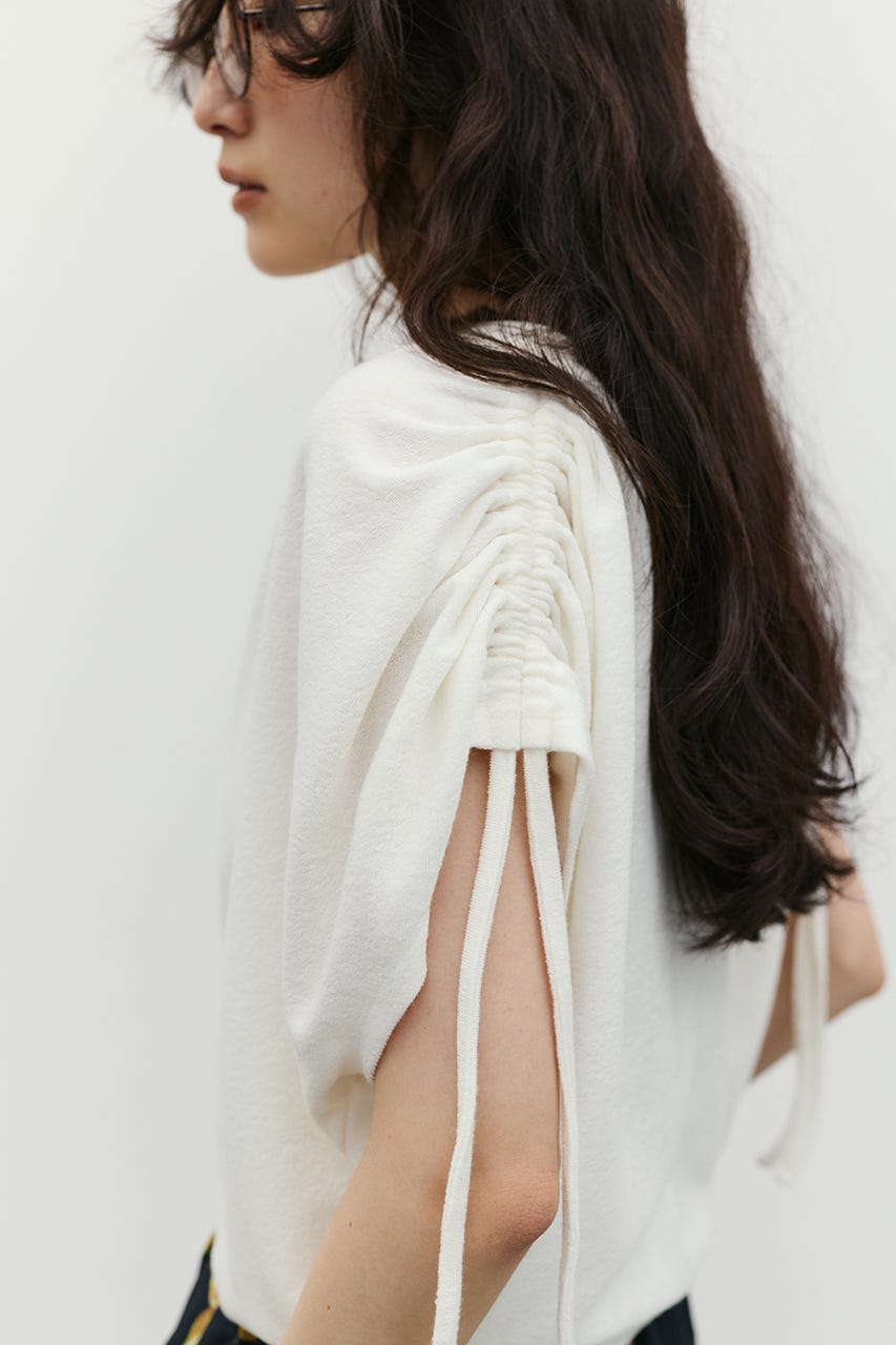 ショルダードレープトップ WHT FREE